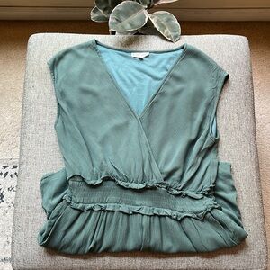 🌱 Vintage Sage Green Romper with pockets  , Size: L Circa 2008